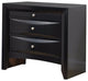 Benzara BM154508 Contemporary 2 Drawer Wood Nightstand, Black