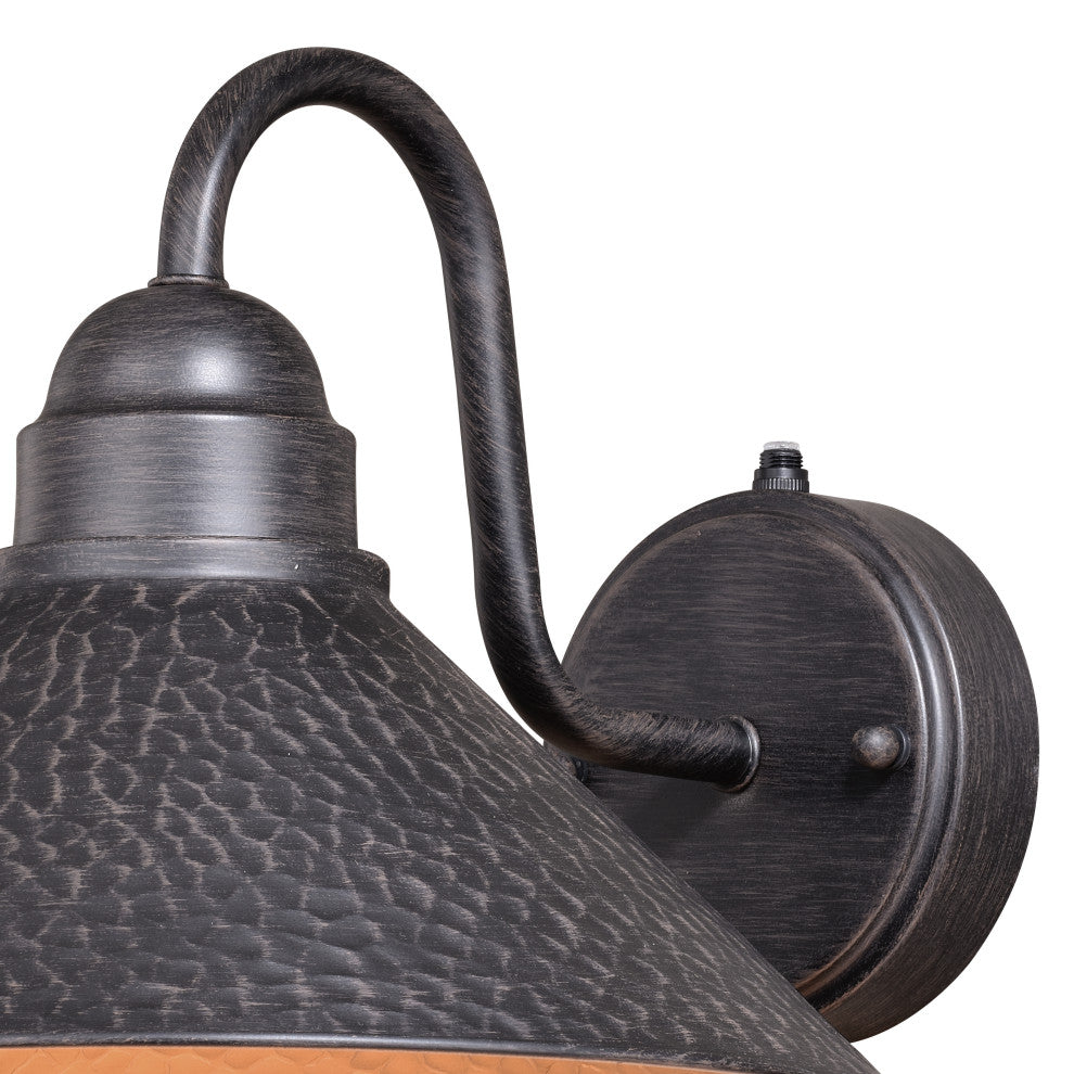 Outland 12" Outdoor Wall Light Aged Iron and Light Gold
