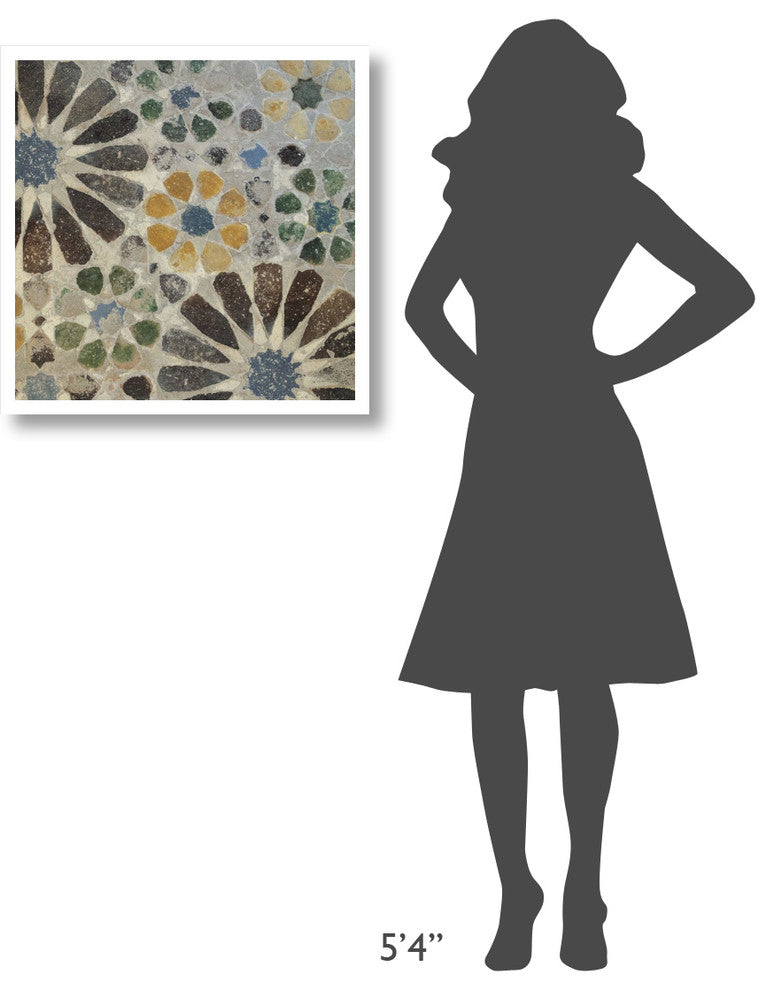 "Alhambra Tile II" Digital Paper Print by Sue Schlabach, 26"x26"