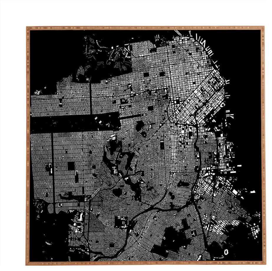 CityFabric Inc San Francisco Black Framed Wall Art