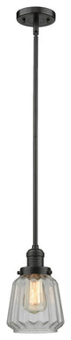 1-Light Chatham 6" Mini Pendant, Oil Rubbed Bronze, Glass: Clear