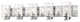Zlite 492-5V-CH 5-Light Vanity, Clear Seedy