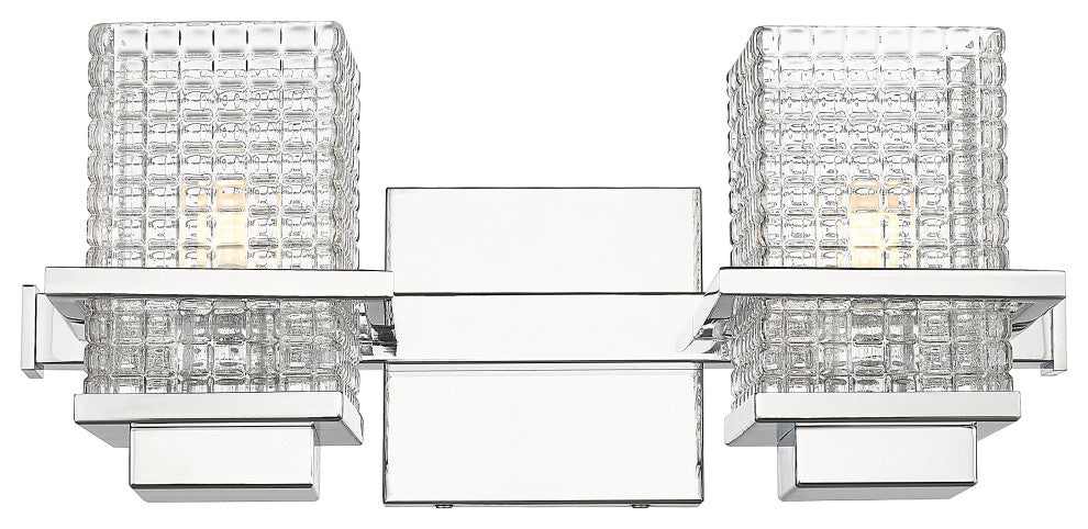 Innovations Lighting 310-2W-PC-CL Wellfleet, 2 Light Bath Vanity In Retro Style