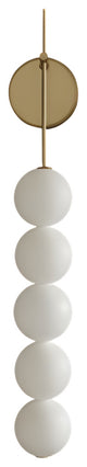 Modern Golden Wall Lamp with Light Spheres for Living Room, Bedroom, Glass, Cool Light