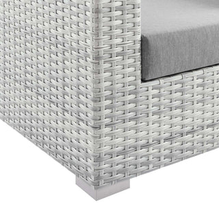 Convene Outdoor Patio Left-Arm Loveseat Light Gray Gray