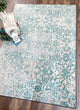 Fine Linen, Aqua, 4'x5'