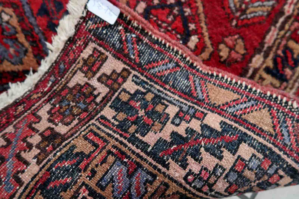 Handmade Vintage Persian Malayer Runner 3.5'x10.5', 108cmx321cm 1930s
