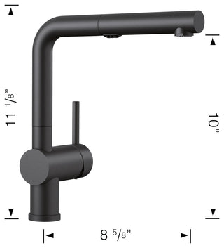 Blanco Linus Pull Out 1.5 GPM in Anthracite