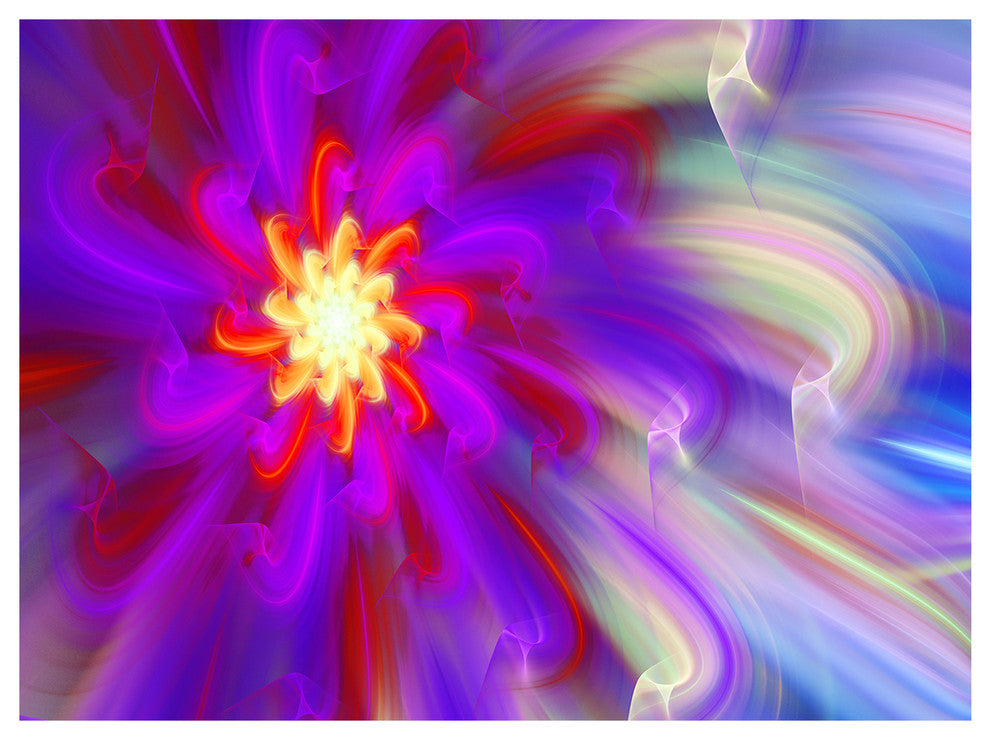 Beautiful Purple Flower Petals, Floral Canvas Art Print, 40"x30"