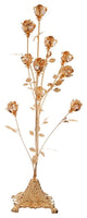 24K Gold Plated Crystal Studded 10-Piece Rose Bouquet Ornament