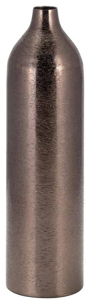 Metal, 18"H Cylinder Vase, Black