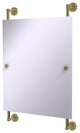 Dottingham Frameless Rail Mounted Mirror, Unlacquered Brass
