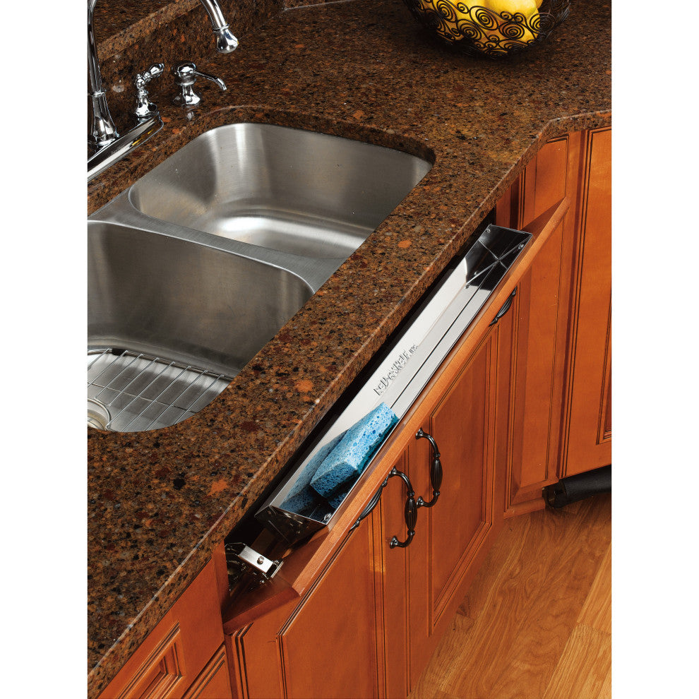 Stainless Steel Tip-Out Trays for Sink Base Cabinets, 28"