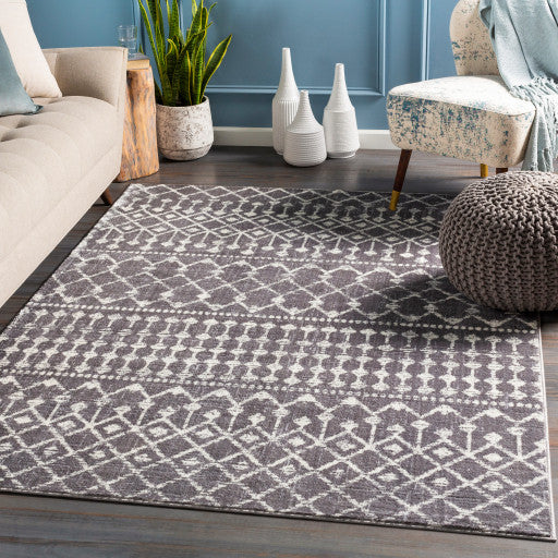 Surya Wanderlust WNL-2318 5'3"x7'3" Rug, Silver Gray/White
