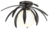 Dahlia Flush Mount, Oil Rubbed Bronze, Opal Glass