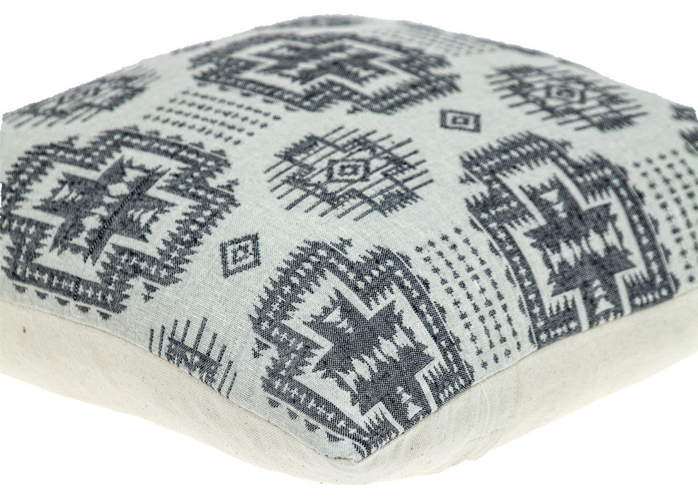 Gray Aztec Design Throw Pillow
