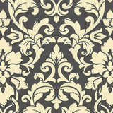 Stripes And Damasks, Classic Damask Stripes Cream, Black Wallpaper Roll