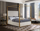 Jones Upholstered Bed, Cream, King, Velvet