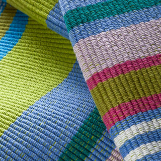 Dash & Albert Mellie Stripe Handwoven Cotton Rug, Multi, Runner-2'6" x 8'