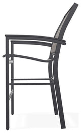 Bazza Sling Balcony Height Stackable Outdoor Stool, James/Black
