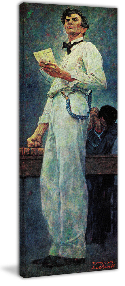 "Lincoln for the Defense" Print on Canvas by Norman Rockwell