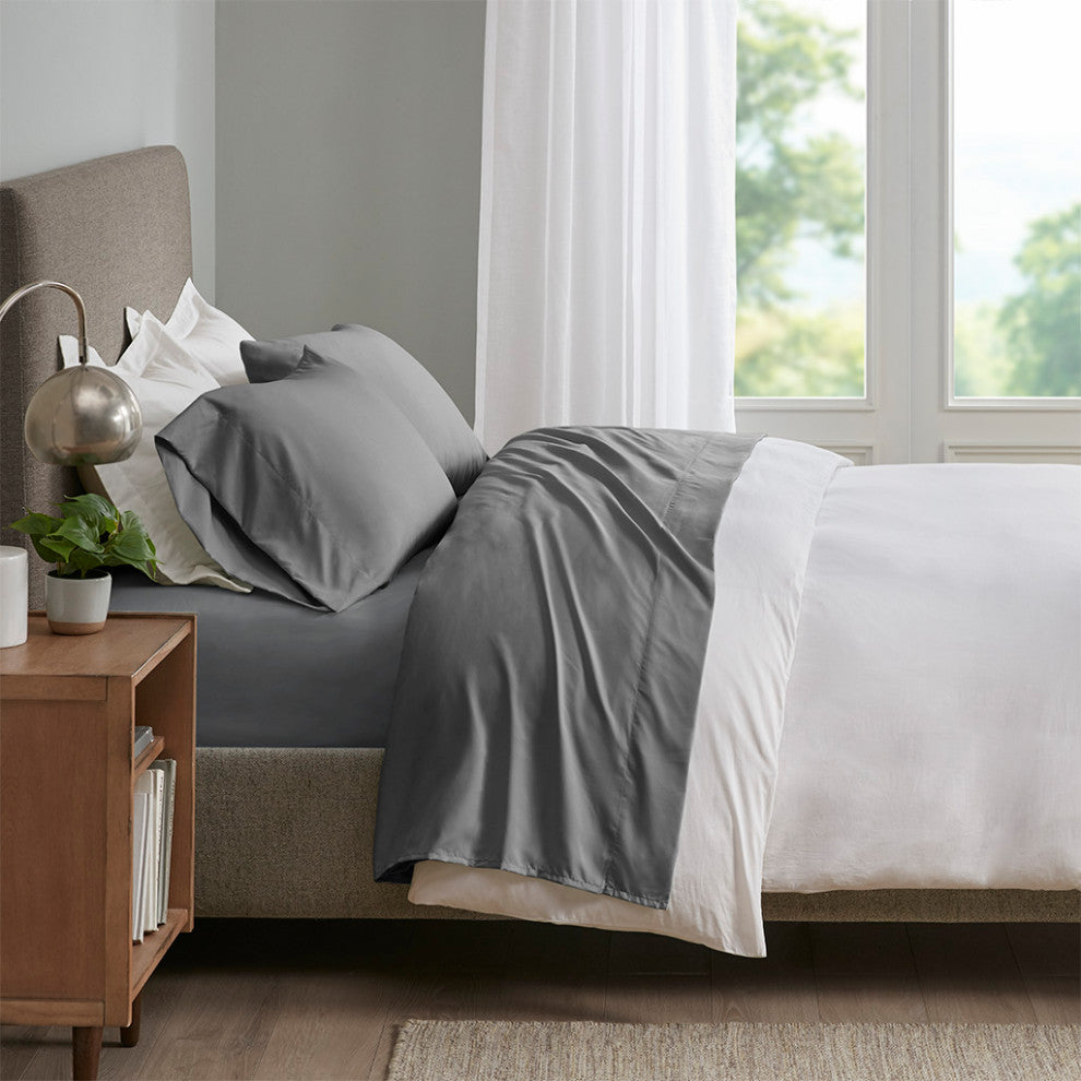 Sleep Philosophy Smart Cool Microfiber Sheet Set, Grey