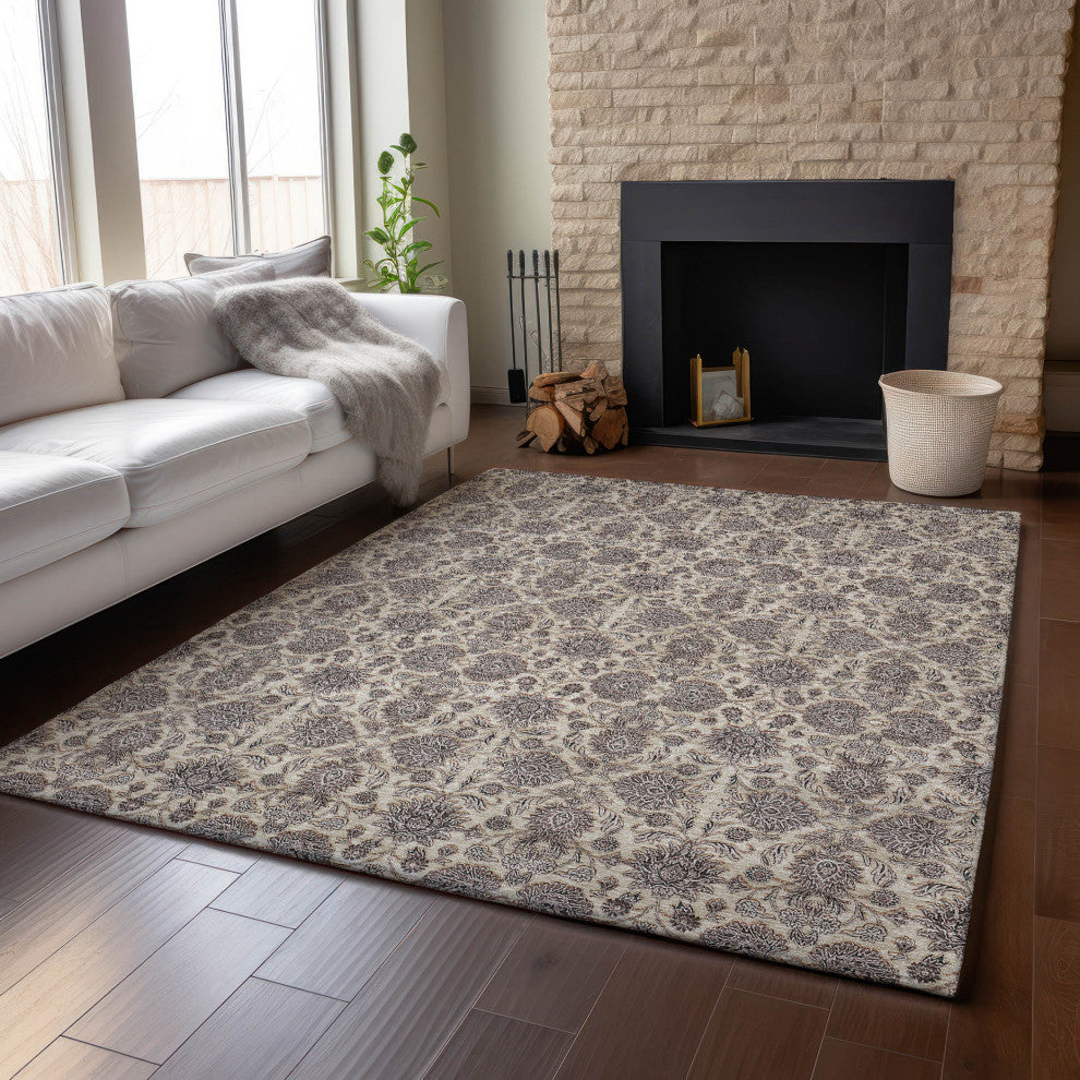 Premium Machine Washable Mayfield AMF702 Ivory 3' x 5' Rug