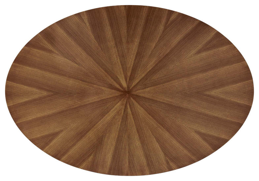 Crossroads 63" Oval Wood Dining Table Walnut
