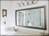 Pendleton Framed Wall Mirror, Satin Nickel, 26"x32"