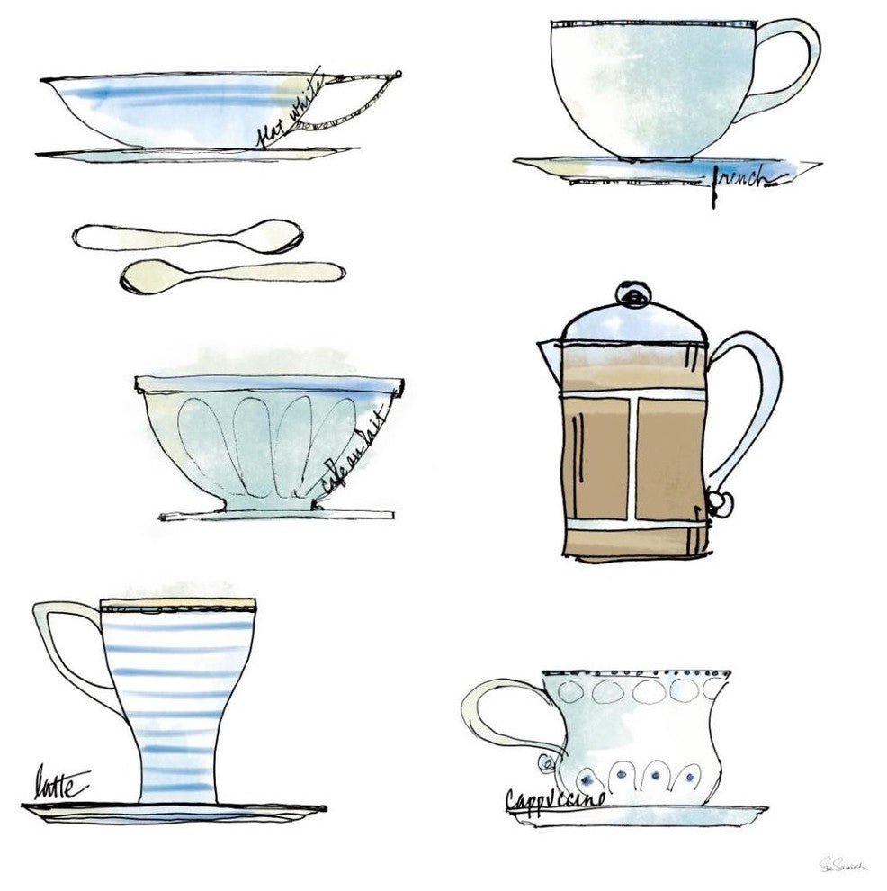 "Good Brew XI" Digital Paper Print by Sue Schlabach, 42"x42"