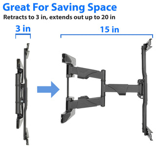 Full Motion Articulating TV Wall Tilt Mount Bracket Tilting 42-70" w/HDMI cable