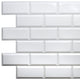 Pearl White Tile 3D Wall Panels, Set of 10, Covers 50 Sq Ft