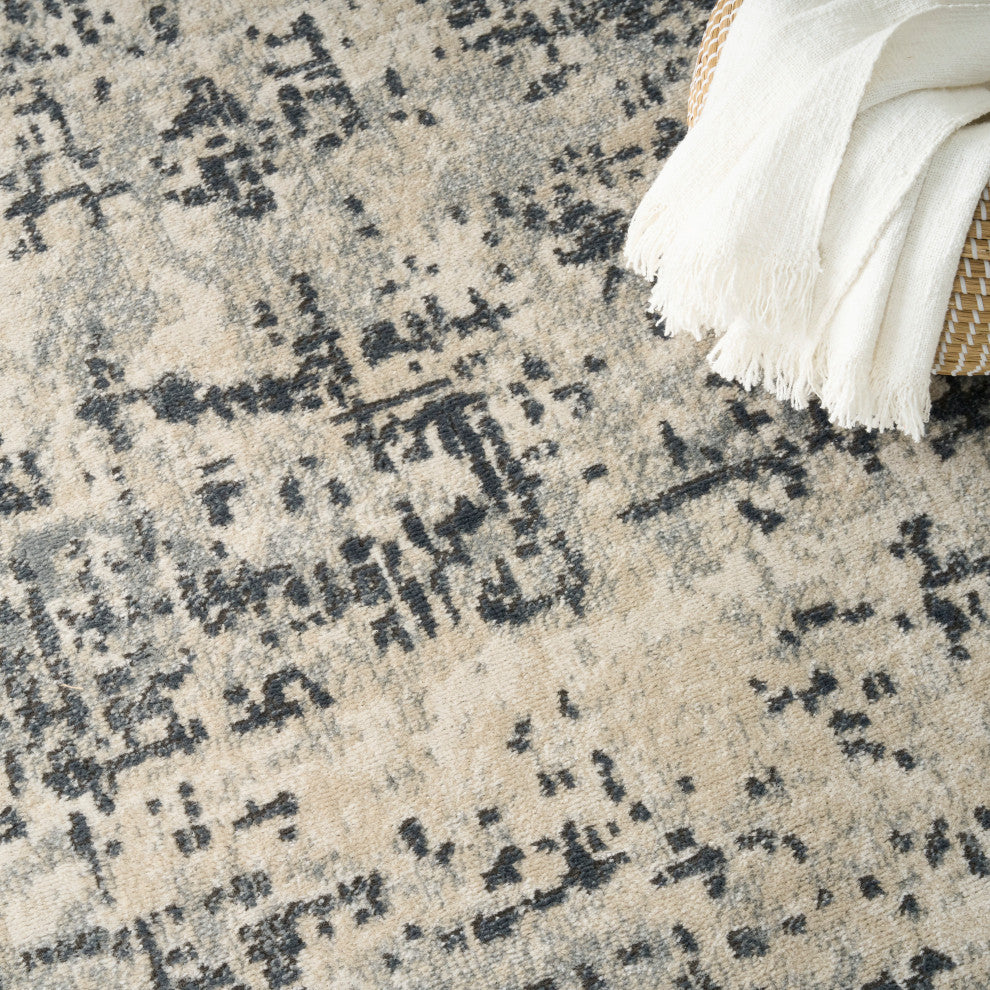 Nourison Quarry 5'3" x 7'3" Ivory Grey Modern Indoor Rug