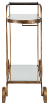 Uttermost Carrinho Antique Brass Bar Cart