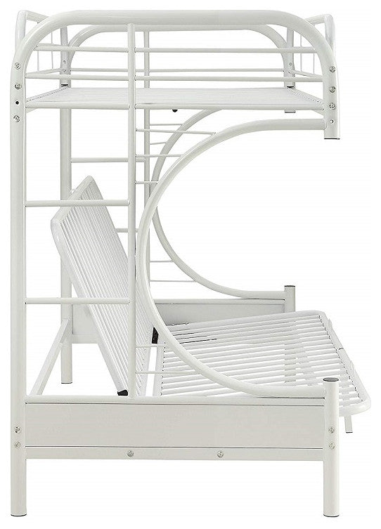 Cabot Twin XL over Queen Futon Bunk Bed, White