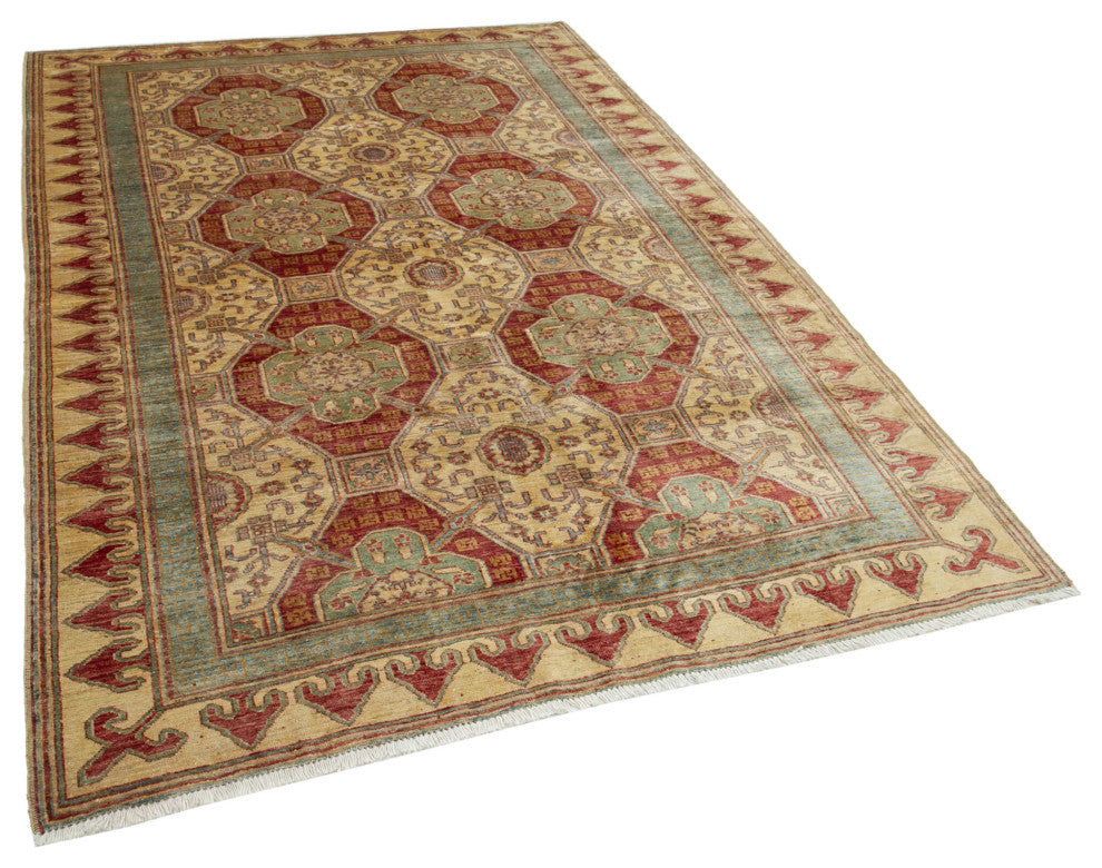 Rug N Carpet - Handwoven Oriental 6' 1" x 9' 0" Soft Oushak Area Rug