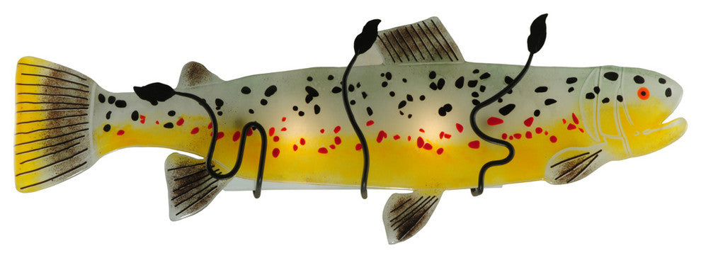30W Metro Fusion Brown Trout Glass Wall Sconce