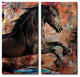 Equestrian Saddle Ink II 2 Panels, 24"x12"