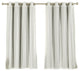 Gathered Tulle Sheer and Blackout 4-Piece Curtain Set, Gray