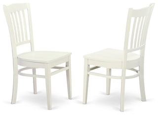 5 Pc Kitchen Table And 4 Wood Dining Chairs In Linen White