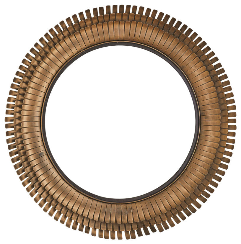 Layered Sunburst Wall Mirror, Antique Gold