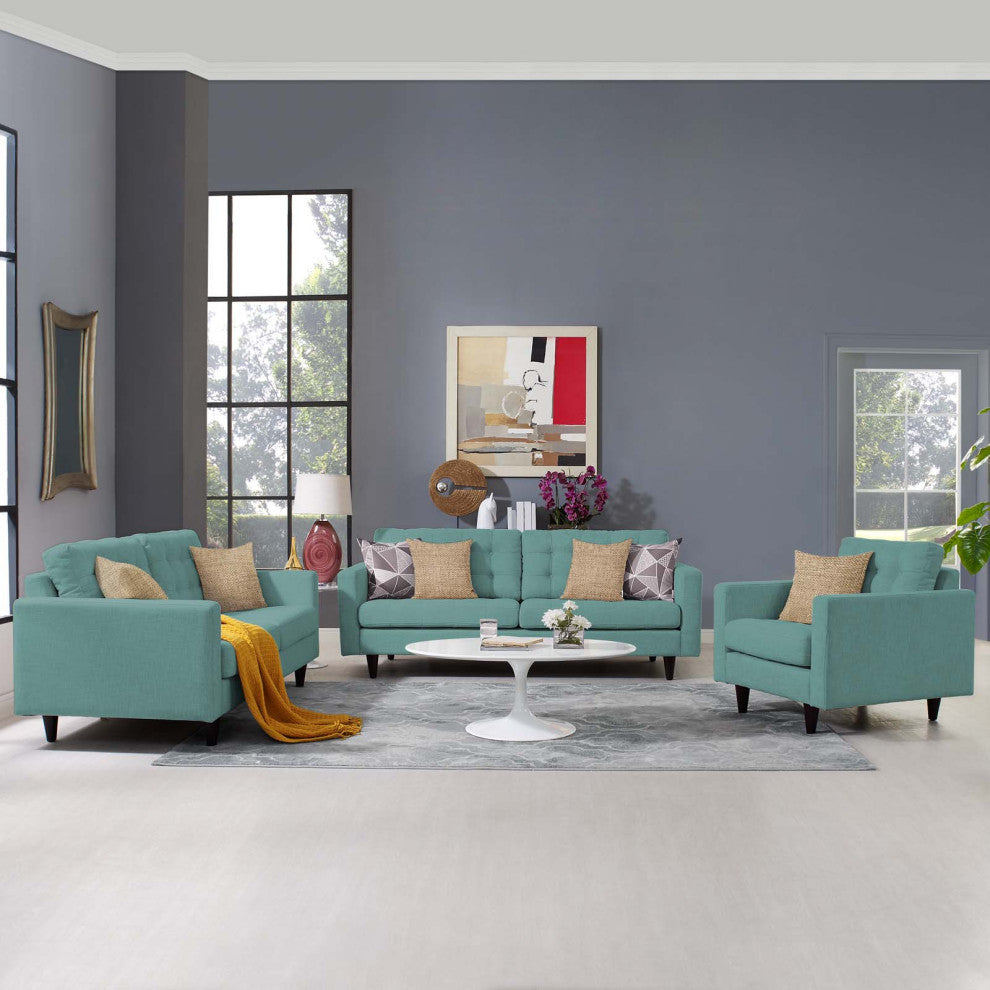 Empress Sofa, Loveseat and Armchair Set of 3, Laguna