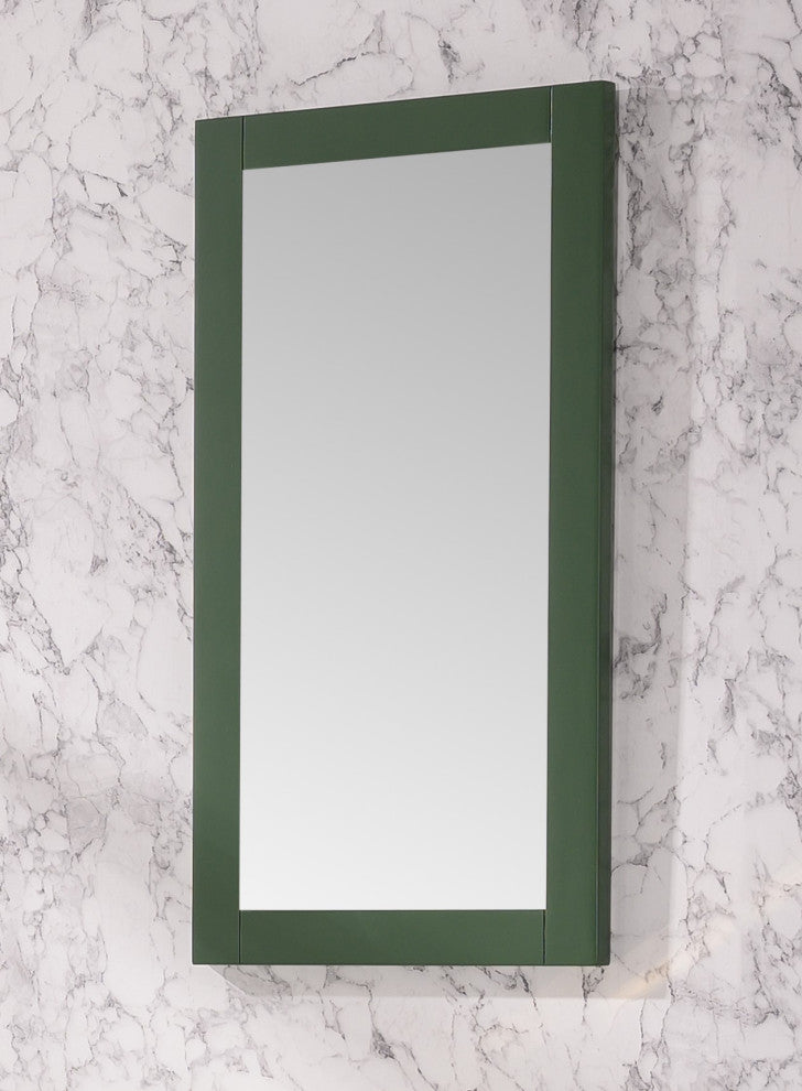16" Pewter Green Mirror