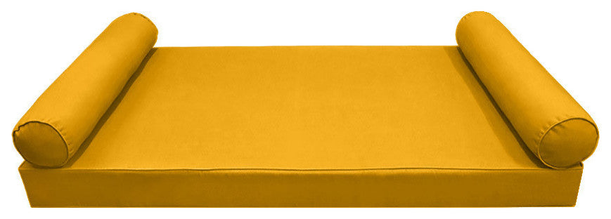 Style5 Twin-XL Pipe Trim Outdoor Mattress Bolster Slip Cover COMPLETE SET AD108