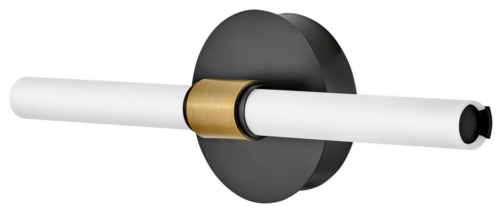 Lark 85600 Kai 17"W LED Bath Bar - Black / Chrome