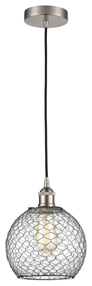 Innovations 616-1P-SN-G122-8CBK 1 Light Pendant, Brushed Satin Nickel