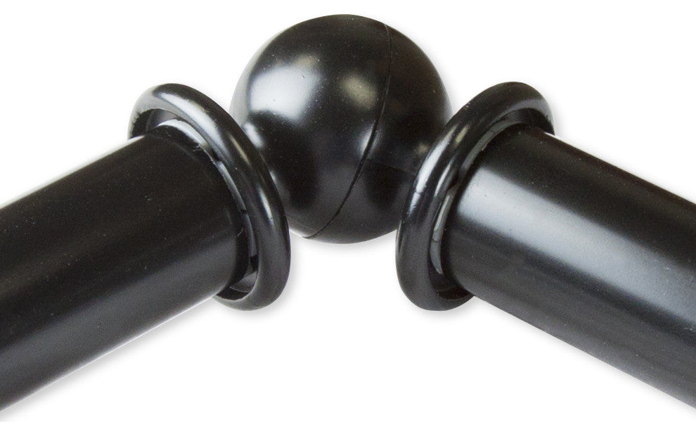 Bay Window Curtain Rod, Black