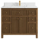 Sonoma Teak 42 Single Sink Bath Vanity in Dark Natural with 1.5" Calacatta Laza