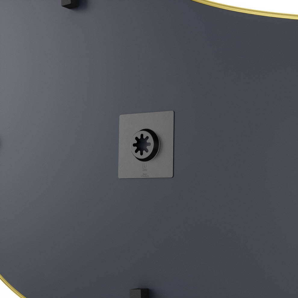 Umbra Hubba Pebble 24 x 36" Mirror Brass
