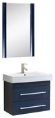 24.25" Single Wall Mount Style Sink Vanity, Wood, Dark Gray